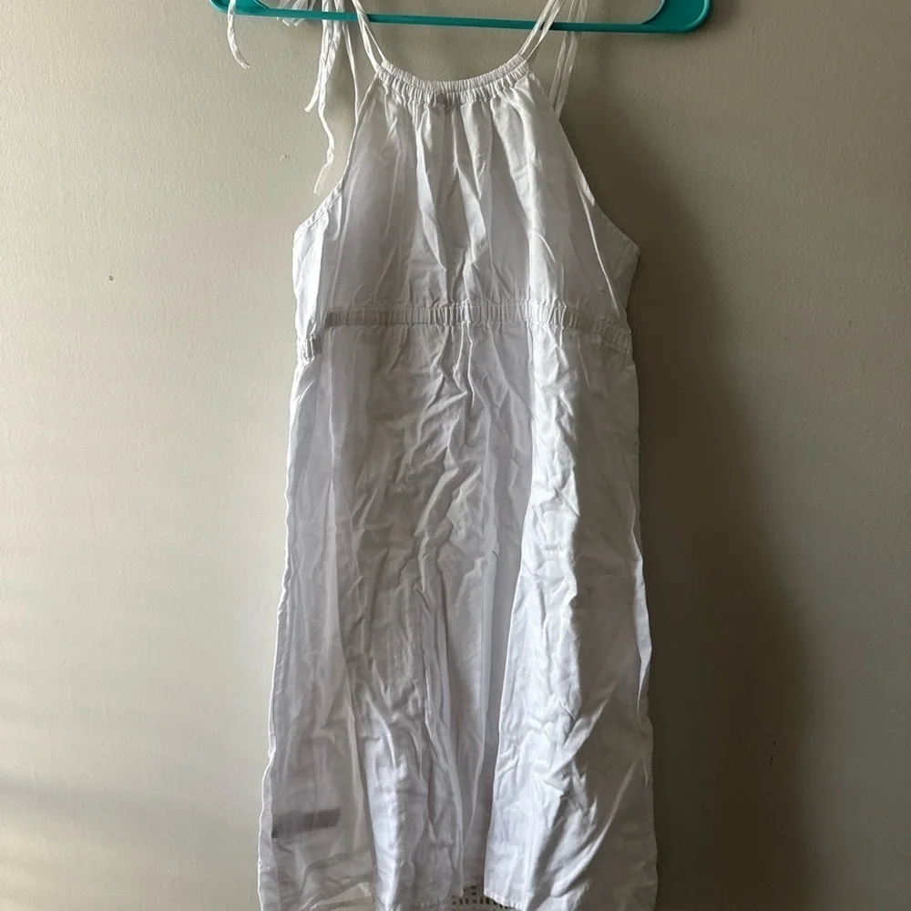 J.Crew White Eyelet Spaghetti Strap Summer Dress Sz. M